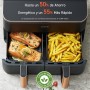 Cosori Freidora de Aire Grande con Doble Cesta 8,5L Air Fryer, Alta Pontencia y Velocidad, Max 8-10 Personas, 10 Funciones,