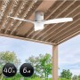 Cecotec Ventilador de Techo con Luz y Wifi EnergySilence Aero 5600 Black Aqua Connected. 40 W, 52” con 3 Aspas, Mando a