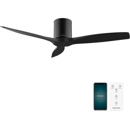 Cecotec Ventilador de Techo EnergySilence Aero 5500 Aqua IronWhite Connected, Motor DC 40W, Diámetro 132 cm, Bajo consumo, Wifi,