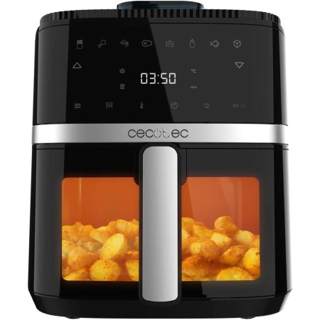 Cecotec Freidora de Aire sin Aceite de 5 L con Ventana Air Fryer Cecofry Antique 5000 Window. 1500 W, Digital, Área de Cocinado