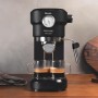 Cecotec Cafetera Express Cafelizzia 790 Steel para Espressos y Cappuccinos. 1350 W, Brazo portafiltros con Doble Salida y Dos