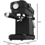 Cecotec Cafetera Express Cafelizzia 790 Steel para Espressos y Cappuccinos. 1350 W, Brazo portafiltros con Doble Salida y Dos
