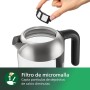 Philips Hervidor de Agua - 1.7L, Tapa con Resorte, Indicador Luminoso, Acero Inox, Base con Giro (HD9350/90)