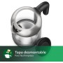 Philips Hervidor de Agua - 1.7L, Tapa con Resorte, Indicador Luminoso, Acero Inox, Base con Giro (HD9350/90)