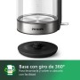 Philips Hervidor de Agua - 1.7L, Tapa con Resorte, Indicador Luminoso, Acero Inox, Base con Giro (HD9350/90)