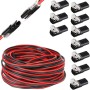 RUNCCI-YUN 20m Cable Extensión Tira LED Cable de Conexión DC 12V Cinta LED 2 Pin Cable Conector Banda LED Separable Extensio,