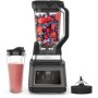 Ninja Batidora de vaso 2 en 1, 1200 W, 3 programas automáticos, 4 ajustes manuales, tecnología Auto-iQ, Jarra de 2,1 l y vaso de