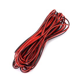 QWORK® 22AWG Cable Electronica,10 Metros Cable De Alambre Rojo Negro De 2 Núcleos, Cable Electrico De Extensión, Para Tira De