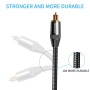 Oluote Cable de Audio óptico , Cable Toslink, Carcasa de Aluminio, Cable óptico Digital con Conector Chapado en Oro Para Barra