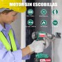 Taladro Atornillador Brushless 18V, HYCHIKA Taladro Percutor, Batería 2.0Ah con 60Nm, 53 Accesorios, 21+3 Ajustes, Cargador