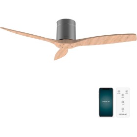 Cecotec Ventilador de Techo con Mando EnergySilence Aero 5500 Aqua IronLightWood Connected. Motor DC 40W, 3 Aspas, Diámetro
