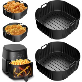 2pcs 19CM Molde Silicona Freidora de Aire, Accesorios Freidoras de Aire para Philips 4.2L Airfryer Série 2000 NA229/00,
