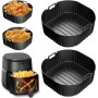 2pcs 19CM Molde Silicona Freidora de Aire, Accesorios Freidoras de Aire para Philips 4.2L Airfryer Série 2000 NA229/00,