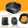 2pcs 19CM Molde Silicona Freidora de Aire, Accesorios Freidoras de Aire para Philips 4.2L Airfryer Série 2000 NA229/00,