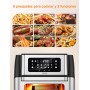 Innsky Freidora sin Aceite 10L, 1500W Freidora Aire con 10 Programas, Air Fryer con 6 Accesorios, Horno Aire Caliente,