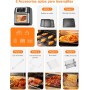 Innsky Freidora sin Aceite 10L, 1500W Freidora Aire con 10 Programas, Air Fryer con 6 Accesorios, Horno Aire Caliente,