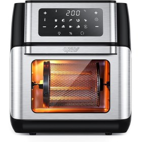 Innsky Freidora sin Aceite 10L, 1500W Freidora Aire con 10 Programas, Air Fryer con 6 Accesorios, Horno Aire Caliente,