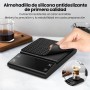 BKXCHA Báscula de Café Digital con Temporizador, Recargable Báscula de Espresso de Precisión 5 kg/0,1 g, con Pantalla LCD y