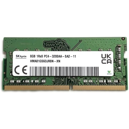 SK Hynix Memoria RAM SO-DIMM DDR4 3200 PC4 1Rx8 HMA81GS6DJR8N-XN SO-DIMM para ordenador portátil Dell HP Lenovo y otros sistemas