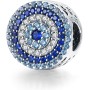 Annmors Colgante de corazón S925 de plata de ley 5A con circonitas para pulseras europeas, regalo para hombre y mujer