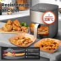KitchenBoss Papel Para Freidora de Aire 100 Piezas: Papel Air Fryer Cuadrado 20-24CM, Desechable Antiadherente Impermeable a