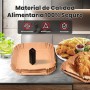 KitchenBoss Papel Para Freidora de Aire 100 Piezas: Papel Air Fryer Cuadrado 20-24CM, Desechable Antiadherente Impermeable a
