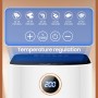 Freidora de aire caliente 5L, 1300W Freidora de aire con ventana de visión de 360°, control de tiempo y tempertura, pantalla