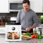 Freidora de aire caliente 5L, 1300W Freidora de aire con ventana de visión de 360°, control de tiempo y tempertura, pantalla