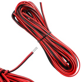 D-Orange 22 AWG 10 Metros Cable Eléctrico Alambre de Cobre Estañado Resistencia a Altas Temperaturas Negro y Rojo para Conductor