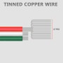 LEADTOPS Cable de Extensión de Conductor de 3 Pin, 10 M 3x0,32mm² 22 AWG Calibre, Cable de Cobre Estañado Trenzado, 5/12 V CC,