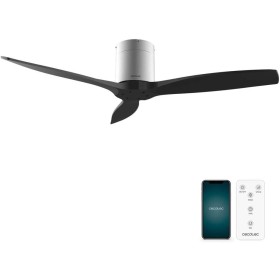 Cecotec Ventilador de Techo EnergySilence Aero 5500 Aqua IronBlack Connected, Motor DC 40W, Diámetro 132 cm, Bajo consumo, Wifi,