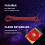 CARLITS 15m 2x0.81mm² 18AWG de Extensión Cable de Alambre 50FT Cobre Puro Estañado Calibre 18 2 Pines Eléctrico de Conexión 12V
