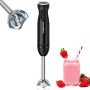 BonsenKitchen Batidora de mano, batidora de inmersión 3 en 1 de mano, batidor de huevos, vaso de precipitados de 700 ml para