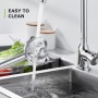 BonsenKitchen Batidora de mano, batidora de inmersión 3 en 1 de mano, batidor de huevos, vaso de precipitados de 700 ml para