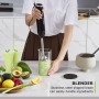 BonsenKitchen Batidora de mano, batidora de inmersión 3 en 1 de mano, batidor de huevos, vaso de precipitados de 700 ml para