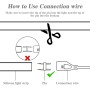 KSIBNW Cable de Alimentación LED de 1,5 m Con Botón de Interruptor, para Tiras LED de Neón de 220-240V, Incluye Tapa de Extremo