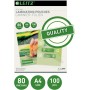 Leitz Bolsas de plastificación, Brillante, Transparente, A4, UDT, Bolsas de plastificación hechas de material de 80 micras de