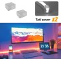 KSIBNW Cable de Alimentación LED de 1,5 m Con Botón de Interruptor, para Tiras LED de Neón de 220-240V, Incluye Tapa de Extremo