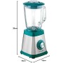 Batidora de Vaso - Jarra de Cristal - Potencia 1000W - 4 velocidades - 6 Cuchillas de Acero Inoxidable - Capacidad: 1.5 lt -