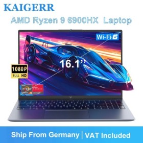KAIGERR portátil de 16 pulgadas AMD Ryzen 9 6900HX 8C/16T, hasta 4,9 G