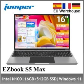 Jumper-ordenador portátil EZbook S5 Max, 16 pulgadas, 16GB de RAM, 512