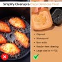 edihome, Papel Freidora Aire, Air Fryer, 100 Unidades, 20-24 cm, BPA Free, Desechable, para Horno, Accesorios para Freidora sin