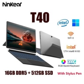 Ninkear-ordenador portátil T40 2 en 1, Tablet con pantalla táctil, Int
