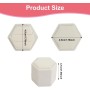 Caja de Anillo de Terciopelo, Hexagonal de Doble Ranura Caja Anillo Compromiso, Caja Anillos Boda con Tapa Extraíble, Joyero