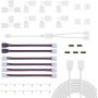 Cable de Extensión Para Tiras de Luces LED de 4 Pines, Kit de Conectores de Tiras LED sin Soldadura con Cable de Extensión de 5