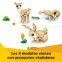 LEGO Creator 3 en 1 Fauna Salvaje: Flamenco Rosa Transformable en Cacatúa o Ajolote de Juguete, Juego con Figuras Articuladas de
