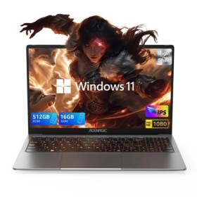 ACEMAGIC 15,6 "portátil ultradelgado 16GB RAM 512GB SSD Intel N97 Note