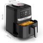 Moulinex Freidora de aire también grill 2 en 1, Easy Fry Grill, 6,5 L, 1830 W, 8 Programas Automáticos, 70% Ahorro Energético,