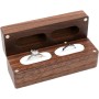 SacJkt Caja Para Anillos de Madera, Caja Anillos Boda, Porta Alianzas Boda, Joyas Caja de Presentación para Propuesta,