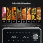 iceagle Freidora de Aire XXL 8L – 2100W Air Fryer con Doble Resistencia Arriba y abajo | Freidora sin Aceite con Ventana, 8 en